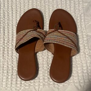 Elegant Brown and Multicolor Women's Sandals